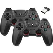 Airstorr Joystick Gamepad Çiftli Tv Pc Uyumlu 2.4g Gamepad Double Joystick Doungle Siyah Oyun Konsolu