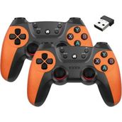 Airstorr Joystick Gamepad Çiftli Tv Pc Uyumlu 2.4g Gamepad Double Joystick Doungle Turuncu Oyun Konsolu