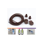 AiryFooT Akıllı Bağcık, Pratik Lastikli Ayakkabı Bağcığı 100 Cm ( Kahve Çizgili )