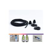AiryFooT Akıllı Bağcık, Pratik Lastikli Ayakkabı Bağcığı 100 Cm ( Siyah Çizgili )
