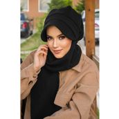 Aişe Tesettür 30300 Siyah Atkılı Şapka