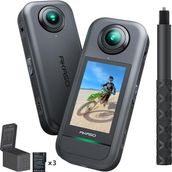 Akaso 360 Creator Combo 5.7k 360° Video, 48MP Sensör, 72MP 360° Fotograf, Aksiyon Kamera - Renkli