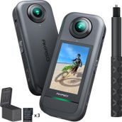 Akaso 360 Creator Combo Aksiyon Kamera 5.7k 360 Video, 48mp Sensör, 72mp 360 Fotoğraf, Görünmez Se Siyah