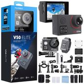 Akaso V50 Elite 4k/60fps 20mp Wi-Fi Aksiyon Kamera - Aksesuar Seti Su Geçirmez Kılıf App Kontrollü