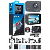 Akaso V50X 4K/30FPS 20MP Wi-Fi Aksiyon Kamera ve Aksesuar Seti, Su Geçirmez Kılıf, App Kontrollü