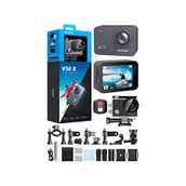 Akaso V50x 4k/30fps 20mp Wi-fi Su Geçirmez Kılıf App Kontrollü Aksiyon Kamerası Ve Aksesuar Seti - Siyah