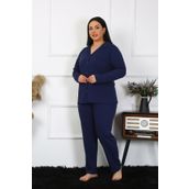Akbeniz 202401 Lacivert Kadın Cepli Pijama Altı