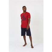 Akbeniz 20372 Kısa Kol Bordo Penye Erkek Pijama Takımı