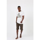 Akbeniz 20372 Kısa Kol Ekru Penye Erkek Pijama Takımı