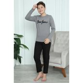Akbeniz 20416 Gri Erkek Çocuk Penye Pijama Takım
