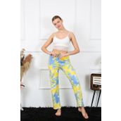Akbeniz 27466 Sarı Pamuklu Kadın Alt Pijama