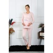 Akbeniz 45501 Pudra Kadın Hamile Pijama Takımı