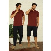 Akbeniz 6824 Bordo Erkek Pijama Takımı
