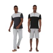 Akbeniz 6825 Mavi 3'lü Erkek Pijama Takım