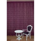 Akça Tekstil 300 x 260 cm Sultan 2 Mor Tek Kanat Hazır Dikilmiş Pileli Fon Perde