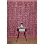 Akça Tekstil 300 x 260 cm Sultan 2 Pembe Tek Kanat Hazır Dikilmiş Pileli Fon Perde