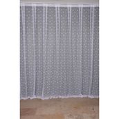 Akça Tekstil 300x260 cm Beyaz Kurşunlu Baklava Model Tek Kanat Hazır Dikilmiş Pileli Fon Perde