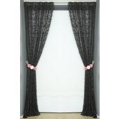 Akça Tekstil 75 x 260 cm Sultan 2 Antrasit Tek Kanat Pileli Fon Perde