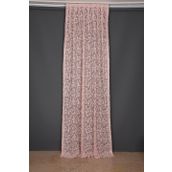 Akça Tekstil 75x260 cm Pudra Sultan 2 Tek Kanat Hazır Dikilmiş Pileli Fon Perde