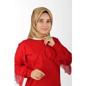 Aker 7208713-913 Gold Twill İpek Desenli Eşarp