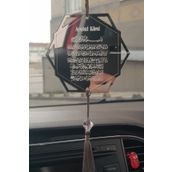 Aker Hediyelik Dualı Hediyelikler Pleksi Araba Süsü Altıgen Ayet-el Kürsi Dikiz Aynası Süsü