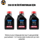 Akgüneş Motogaraj Motosiklet Yağ Bakım Seti – Uygun Fiyatlı Komple Bakım Paketi (Yağ + Filtre Seti) - MOTUL 3000 3 LT