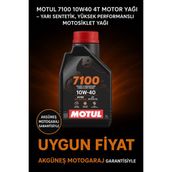 Akgüneş Motogaraj Motosiklet Yağ Bakım Seti – Uygun Fiyatlı Komple Bakım Paketi (Yağ + Filtre Seti) - MOTUL 7100 1 LT