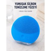 Akıllı Bayi Silikon Yüz Temizleme Fırçası Ayarlanabilir Titreşimli Mavi Cilt Bakım Cihazı