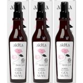 Akita %100 Doğal Yağı Alınmamış 3x250 ml Gül Suyu