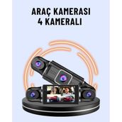 Aksiyon Global 170° Geniş Açı 4 Kameralı Araç Kamerası Hareket Algılamalı ( Lisinya )