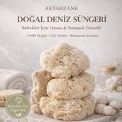 AKTARZANE Doğal Deniz Süngeri Bebek Banyo Süngeri %100 Organik Yumuşak Cilt Dostu 20G - bej