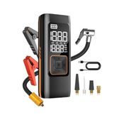 Akü Takviye Jump Starter 8000mah Araç Marş Basma Cihazı Takviye Kompresör Lastik Şişirme Hava Pompası