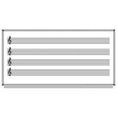 Akyazı Laminat Müzik Çizgili 120x200 cm Yazı Tahtası