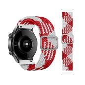 Alan Şanslı 20 mm Watch Kırmızı Beyaz Star Kordon