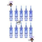 alaraycosmetics 10 Adet 36 Pın Dr.pen A6,m5,m7,n2c,e30 A1 Mavi Kapaklı Soketli Kartuş Dermapen Iğnesi Orjinal