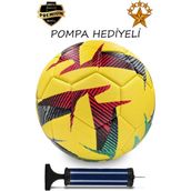 ALASTOR Profesyonel Futbol Topu Pompa Dikişli Futbol Topu Sert Zemin Halı Saha Futbol Topu Sarı Kaliteli Futbol Topu 5 Numara Futbol Topu