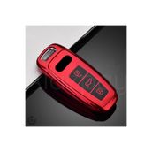 Alazpay Audi A3 A4 A6 A7 A8 & B9 C8 4K D5 & S7 S8 & Q7 Q8 & E-Tron Parlak Tpu Anahtar Kılıfı - Kırmızı