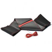 Alcantara Kırmızı Yüzüklü Direksiyon Kılıfı