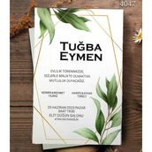 Aldialiyor 4047 Ekolife Düğün Ve Nişan Davetiyesi 100 Adet