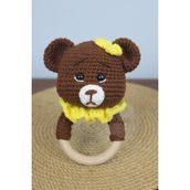 Aley Life Aleylife Amigurumi Tombik Yanak Ayıcık Çıngırak Diş Kaşıyıcı - Kahverengi