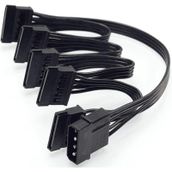 Alfais 4355 Molex IDE 4 Pin To 5 Port Sata Power HDD 60 cm Güç Çoklayıcı Kablo