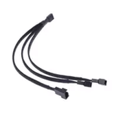 Alfais 4597 Sata Power To Fan Çevirici 3 Port Y Pin PWM Çoklayıcı Splitter Fan Kablosu