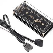 Alfais 4847 3 Pin 11 Port 5V SATA Power Güç Fan Çoklayıcı Şerit ARGB RGB Led HUB Splitter Kablo