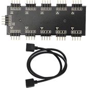 Alfais 4848 RGB Led Fan Şerit Hub Splitter 10 Port 12 4 Pin Kablo Çoklayıcı