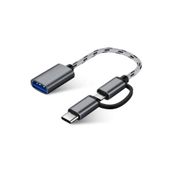 Alfais 4901 USB 3.0 OTG To Type-C Micro USB Data Şarj Çevirici Dönüştürücü Adaptör