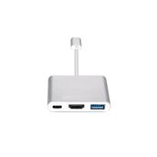 Alfais 4962 USB 3.1 Type C to HDMI USB 3.0 Dönüştürücü Adaptör Kablosu