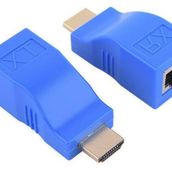 Alfais 4971 HDMI RJ45 Cat5 6 Extender Uzatıcı Uzatma Aparatı Adaptör