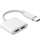 Alfais 5067 Type C To Kulaklık Hızlı Şarj Giriş Çevirici Çoklayıcı Çoğaltıcı Splitter Adaptör