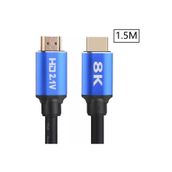 Alfais 5094 UHD 1.5 m 8K Ultra HD 2.1V 48GBPS Altın Kaplama HDMI Kablo