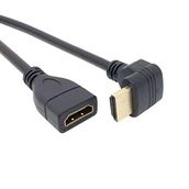 Alfais AL-4666 HDMI Dişi Erkek Uzatma 90 Derece 50 cm Dirsek Kablosu